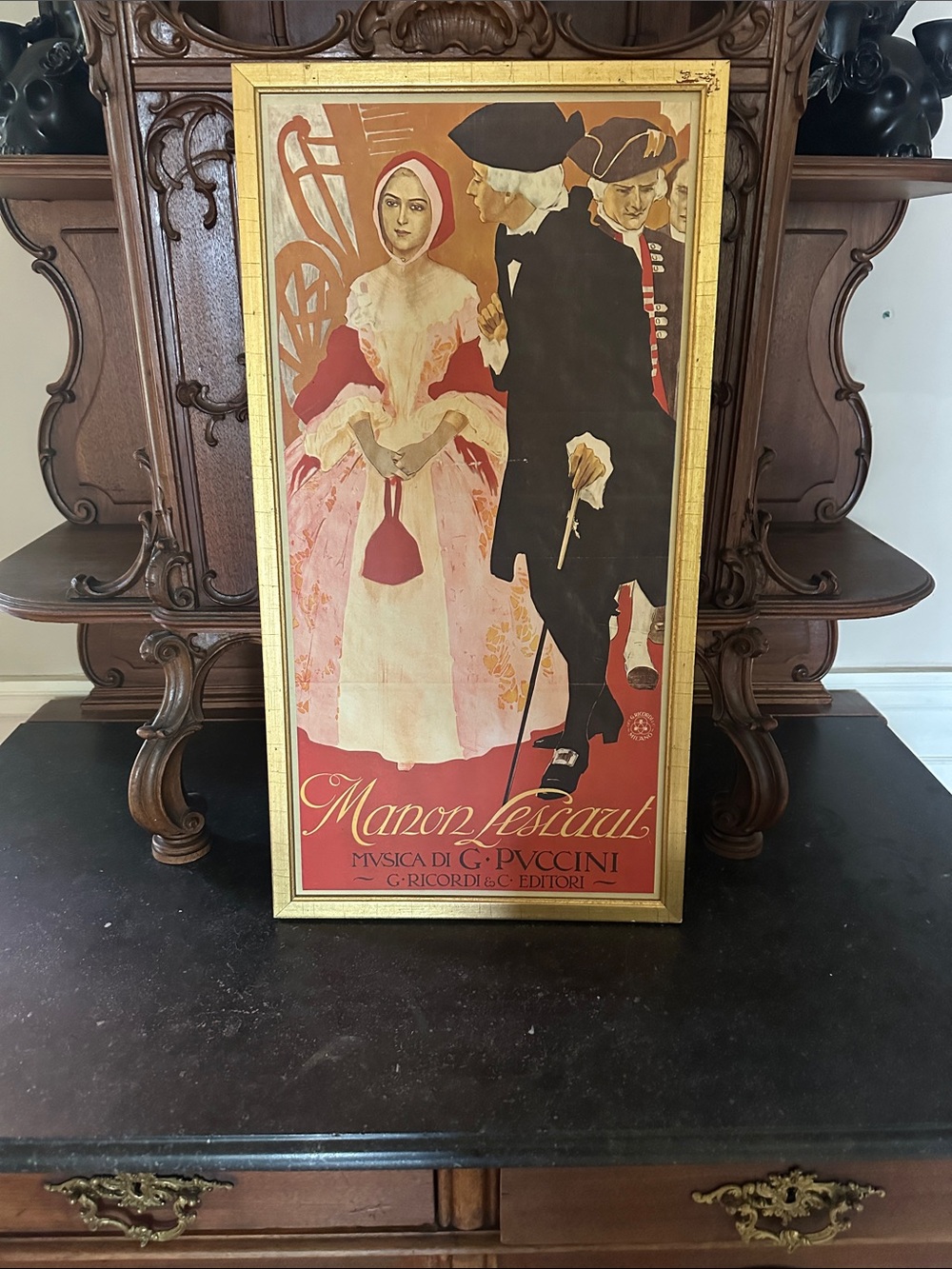 Vintage Framed Giacomo Puccini's, Opera Manon Lescaut - Picture 1 of 6
